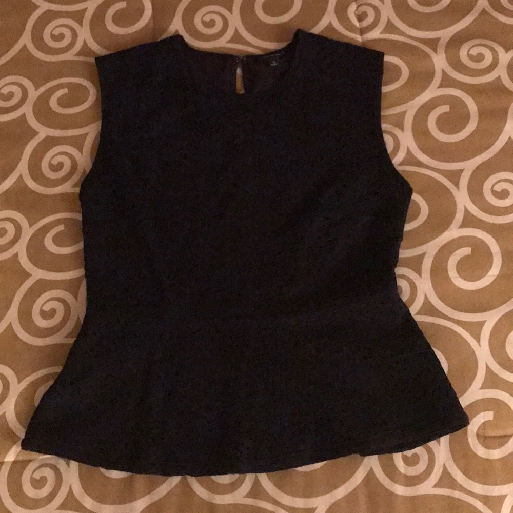 Ann Taylor lace peplum top